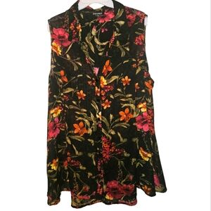 2X Roz & Ali Clip Dot Swing Blouse